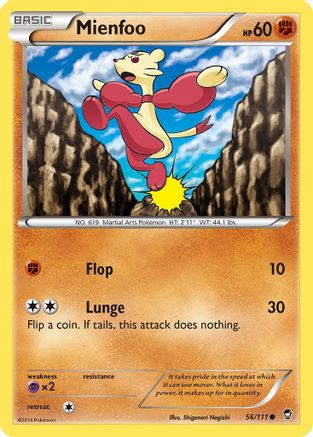 Mienfoo (56) Reverse Holofoil - XY  Furious Fists