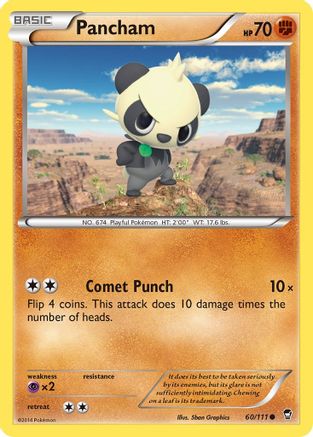 Pancham (60) (60) Reverse Holofoil - XY  Furious Fists