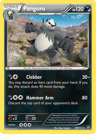 Pangoro (68) Reverse Holofoil - XY  Furious Fists
