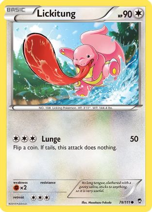 Lickitung (78/111) [XY: Furious Fists] Reverse Holofoil