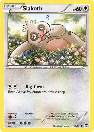 Slakoth (81/111) [XY: Furious Fists] Reverse Holofoil