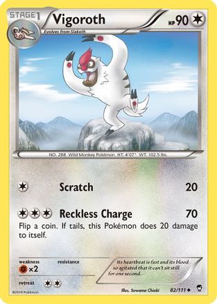 Vigoroth (82/111) [XY: Furious Fists] Reverse Holofoil