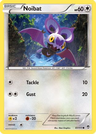 Noibat (87) Reverse Holofoil - XY  Furious Fists