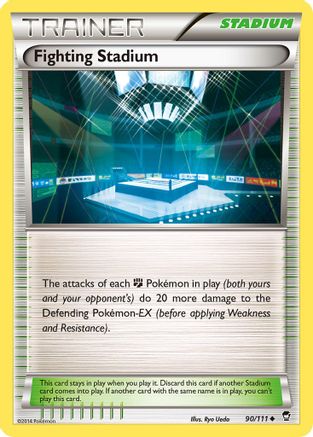 Fighting Stadium (90) Reverse Holofoil - XY  Furious Fists