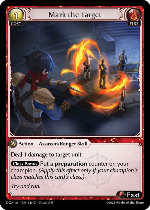 Mark the Target (145) [Dawn of Ashes: 1st Edition] Foil