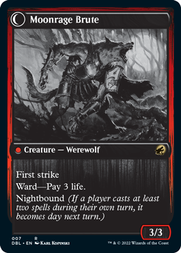 Brutal Cathar // Moonrage Brute [Innistrad: Double Feature] Foil