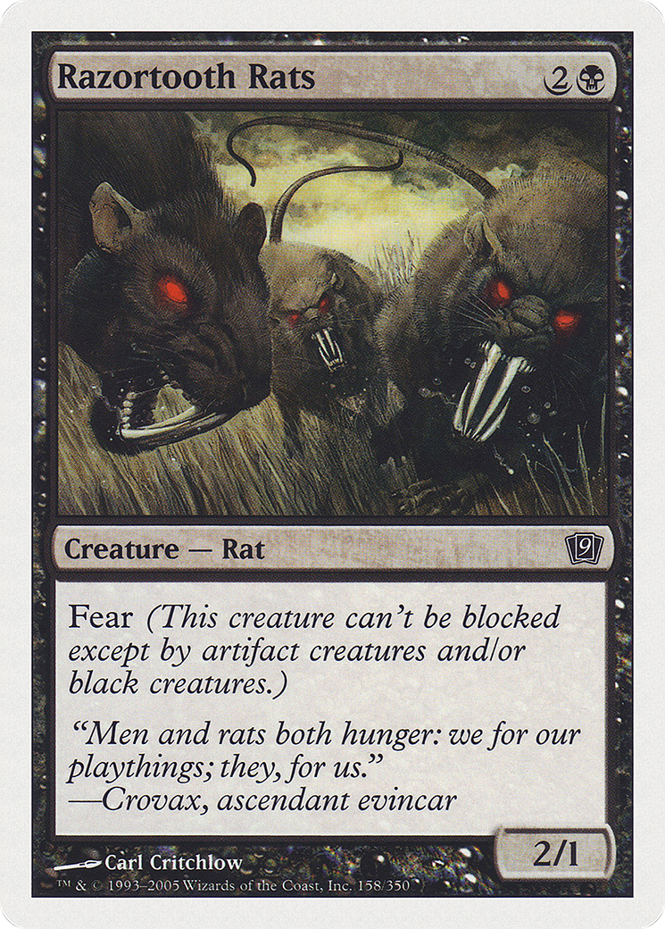Razortooth Rats (158) Foil - Ninth Edition