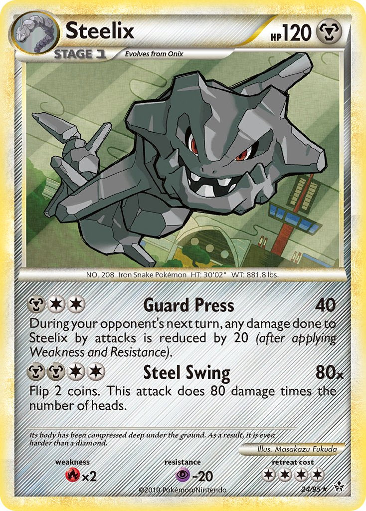 Steelix (24/95) (Theme Deck Exclusive) [HeartGold & SoulSilver: Unleashed] | Silver Goblin