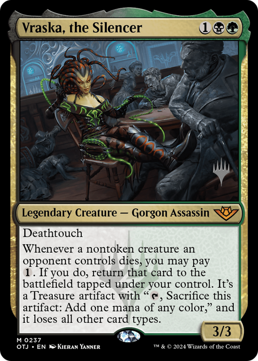 Vraska, the Silencer (Promo Pack) [Outlaws of Thunder Junction Promos] Foil