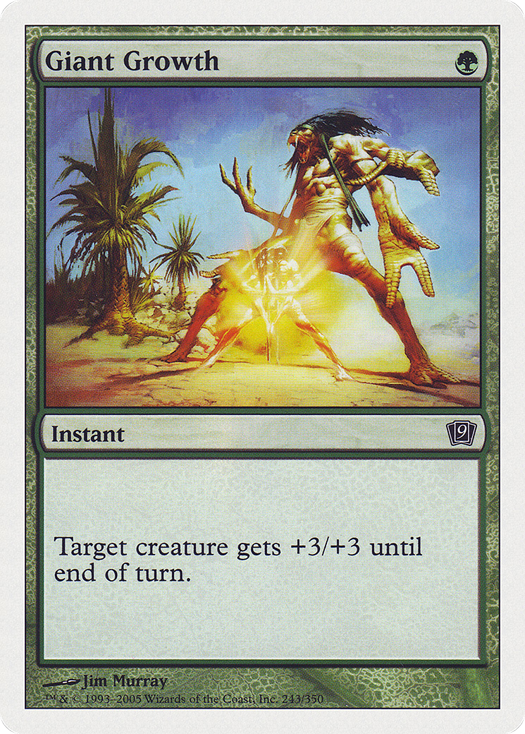 Giant Growth (243) Foil - Ninth Edition