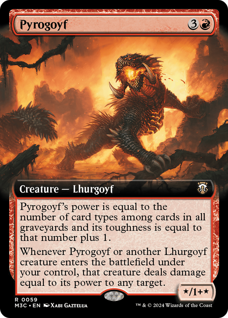 Pyrogoyf (Extended Art) [Modern Horizons 3 Commander] | Silver Goblin