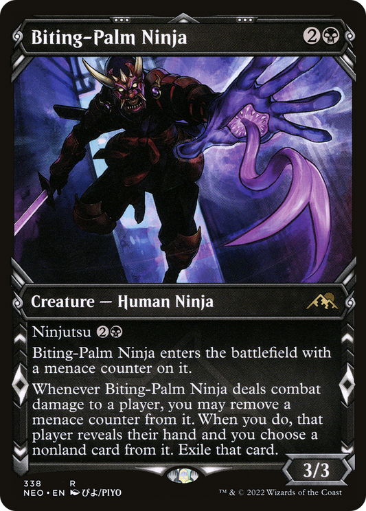 Biting-Palm Ninja (Showcase Ninja) [Kamigawa: Neon Dynasty] Foil