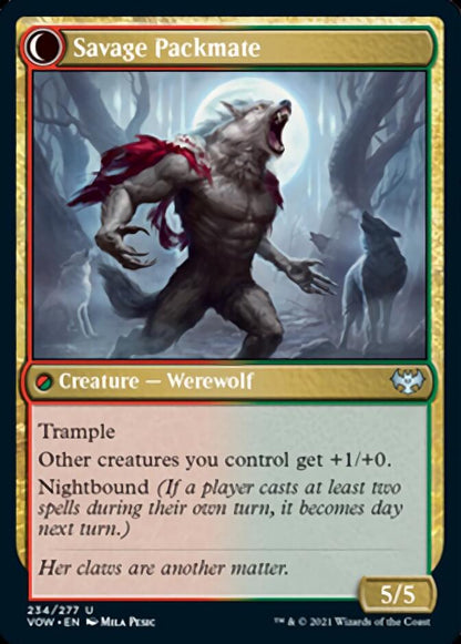 Child of the Pack // Savage Packmate [Innistrad: Crimson Vow] Foil