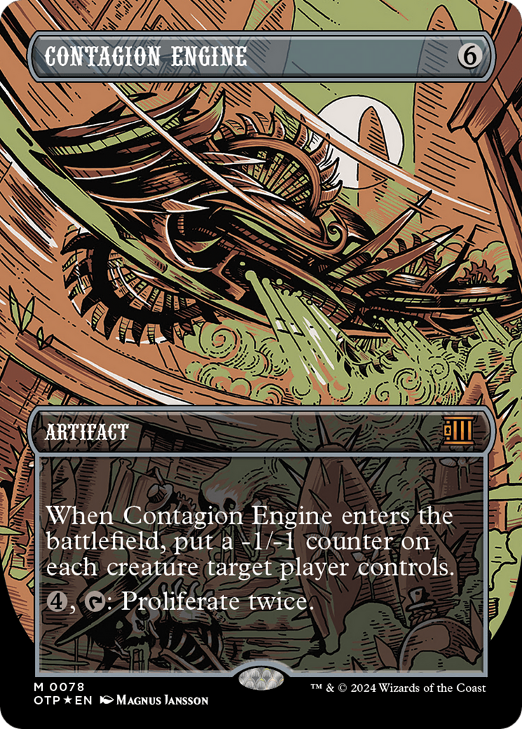 Contagion Engine (Textured Foil) [Outlaws of Thunder Junction: Breaking News] | Silver Goblin