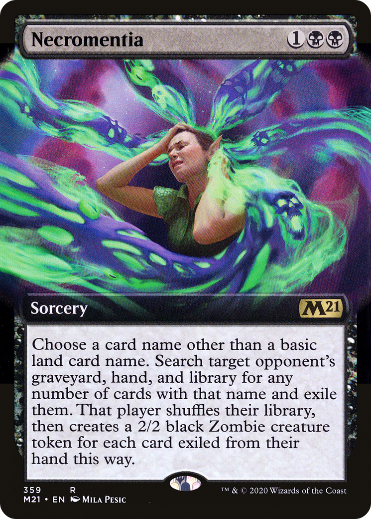 Necromentia (Extended Art) [Core Set 2021] Foil