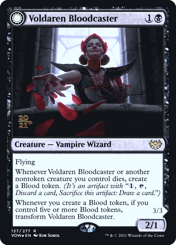 Voldaren Bloodcaster // Bloodbat Summoner [Innistrad: Crimson Vow Prerelease Promos] | Silver Goblin