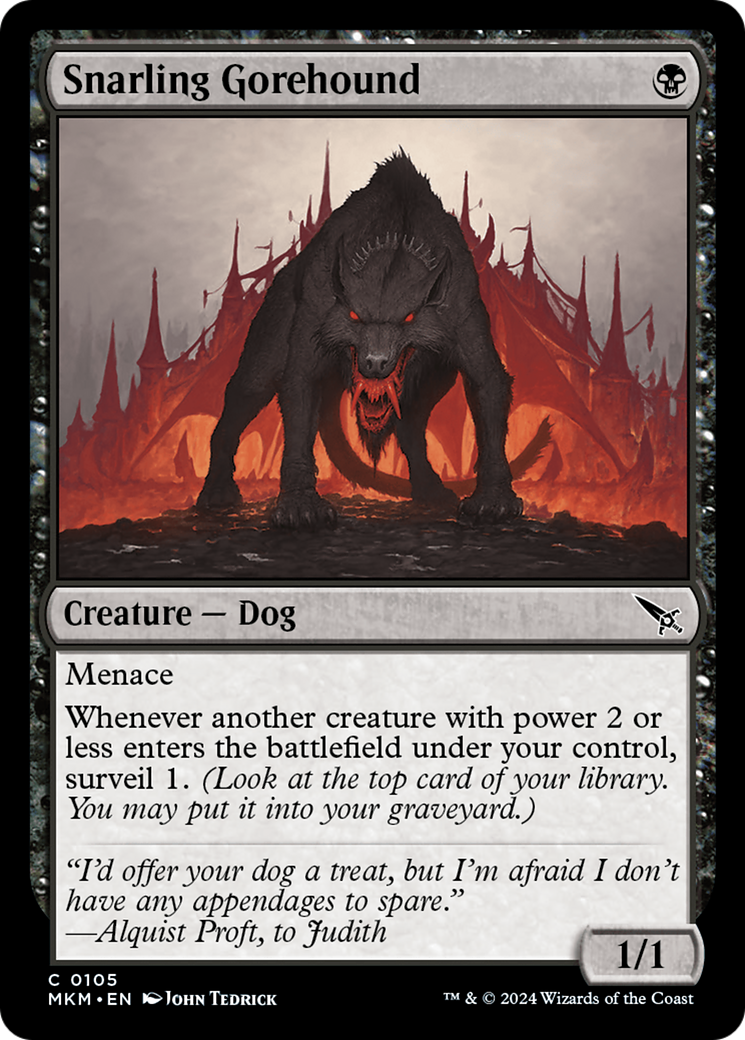 Snarling Gorehound [Murders at Karlov Manor] Foil