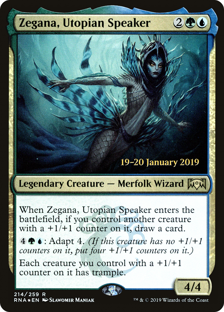 Zegana, Utopian Speaker [Ravnica Allegiance Prerelease Promos] | Silver Goblin