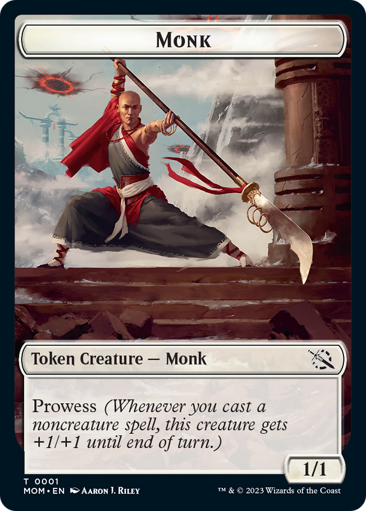 Monk // Zombie Double-Sided Token [March of the Machine Tokens] | Silver Goblin