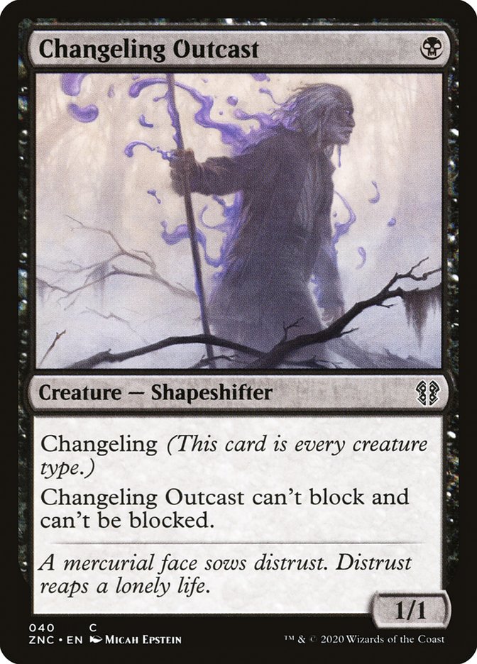 Changeling Outcast [Zendikar Rising Commander] | Silver Goblin