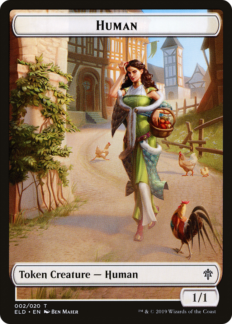 Human Token (002) - Throne of Eldraine Tokens