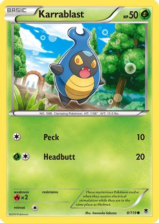 Karrablast (8) Reverse Holofoil - XY  Phantom Forces