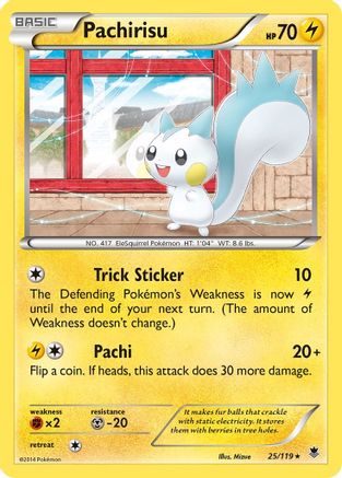 Pachirisu (25) Reverse Holofoil - XY  Phantom Forces