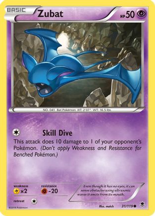 Zubat (31) Reverse Holofoil - XY  Phantom Forces