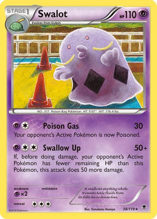 Swalot (38) Reverse Holofoil - XY  Phantom Forces