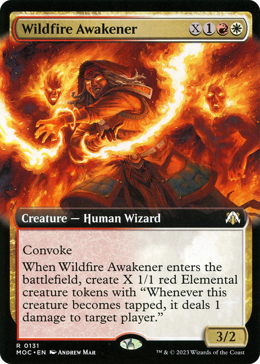 Wildfire Awakener (Extended Art) [March of the Machine Commander] Foil
