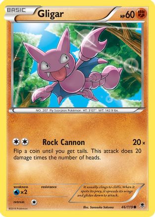 Gligar (46) Reverse Holofoil - XY  Phantom Forces