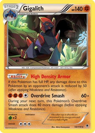Gigalith (50) Reverse Holofoil - XY  Phantom Forces