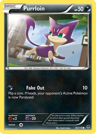 Purrloin (56) Reverse Holofoil - XY  Phantom Forces