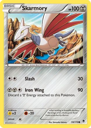 Skarmory (59) Reverse Holofoil - XY  Phantom Forces