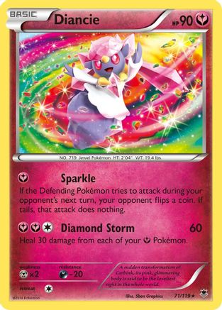 Diancie (71) Reverse Holofoil - XY  Phantom Forces
