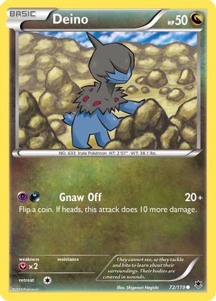 Deino (72) Reverse Holofoil - XY  Phantom Forces
