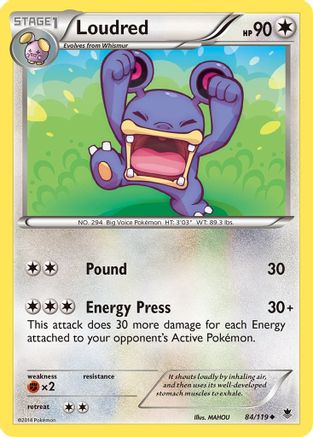 Loudred (84/119) [XY: Phantom Forces] Reverse Holofoil