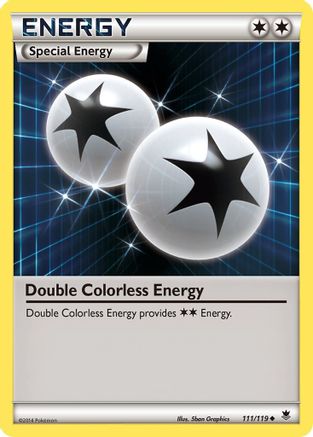 Double Colorless Energy (111) Reverse Holofoil - XY  Phantom Forces