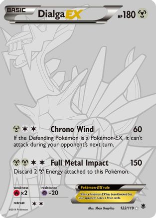 Dialga EX (122 Secret Rare) (122) Holofoil - XY  Phantom Forces