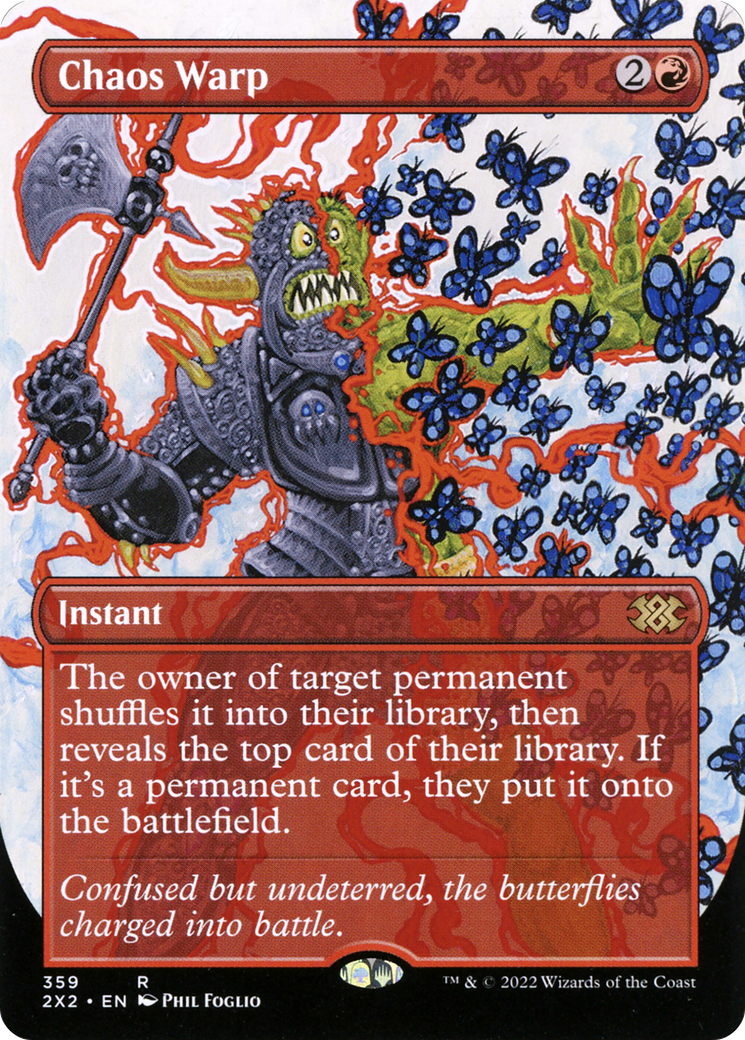 Chaos Warp (Borderless Alternate Art) [Double Masters 2022] Foil