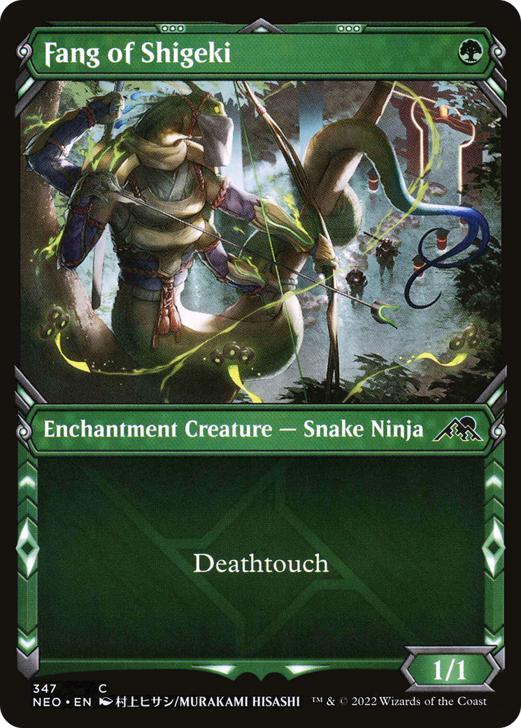 Fang of Shigeki (Showcase Ninja) [Kamigawa: Neon Dynasty] Foil