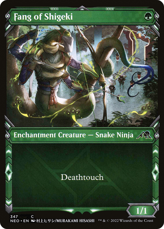 Fang of Shigeki (Showcase Ninja) [Kamigawa: Neon Dynasty] Foil