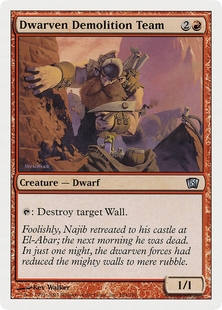 Dwarven Demolition Team (184) Foil - Eighth Edition