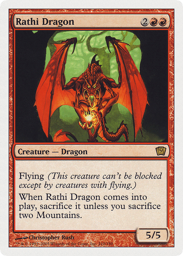 Rathi Dragon (210) Foil - Ninth Edition