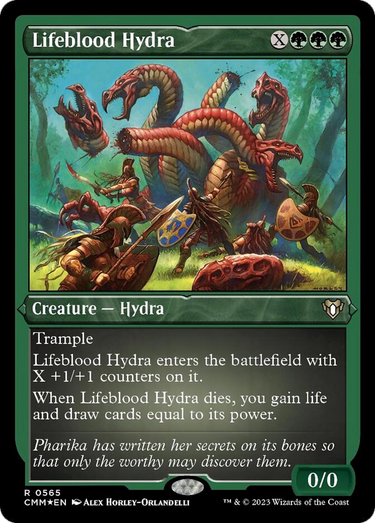 Lifeblood Hydra (Foil Etched) [Commander Masters] | Silver Goblin
