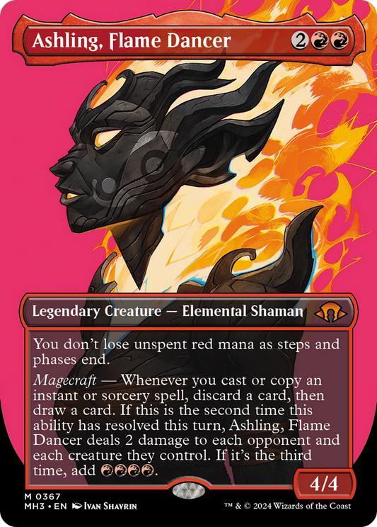 Ashling, Flame Dancer (Borderless) [Modern Horizons 3] Foil