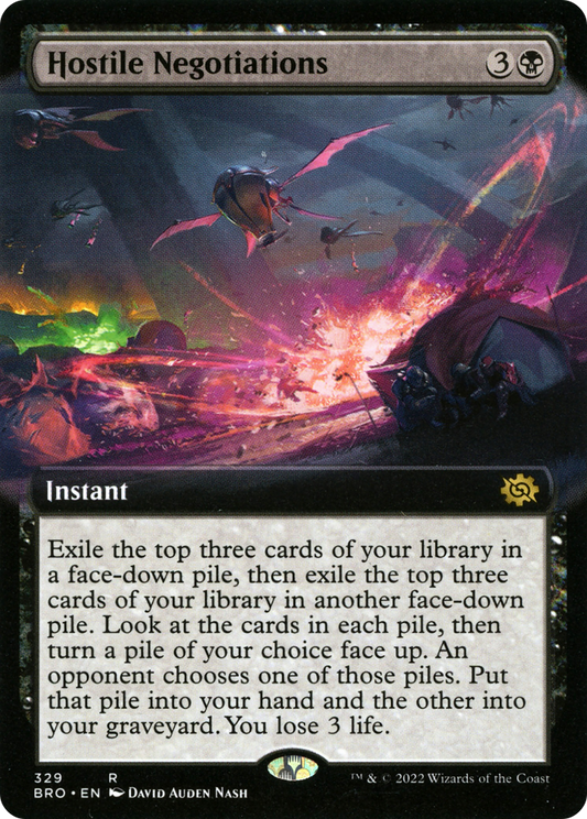 Hostile Negotiations (Extended Art) [The Brothers' War] Foil