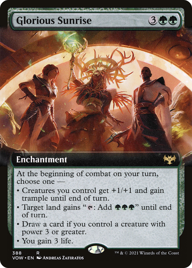 Glorious Sunrise (Extended Art) [Innistrad: Crimson Vow] Foil