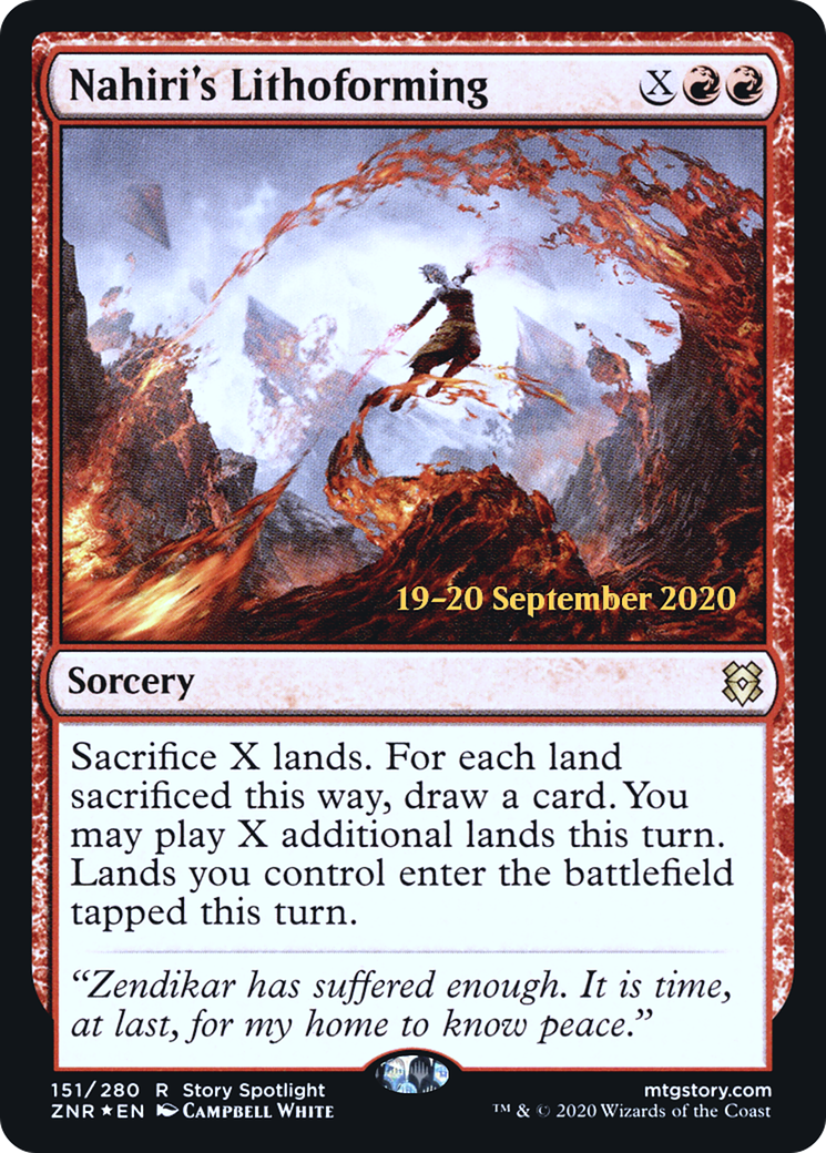 Nahiri's Lithoforming (151s) Foil - Zendikar Rising Promos