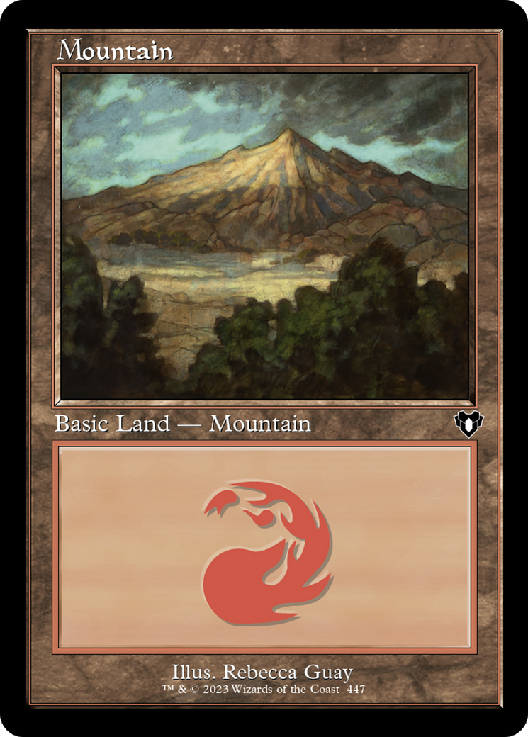 Mountain (447) (Retro) [Commander Masters] Foil